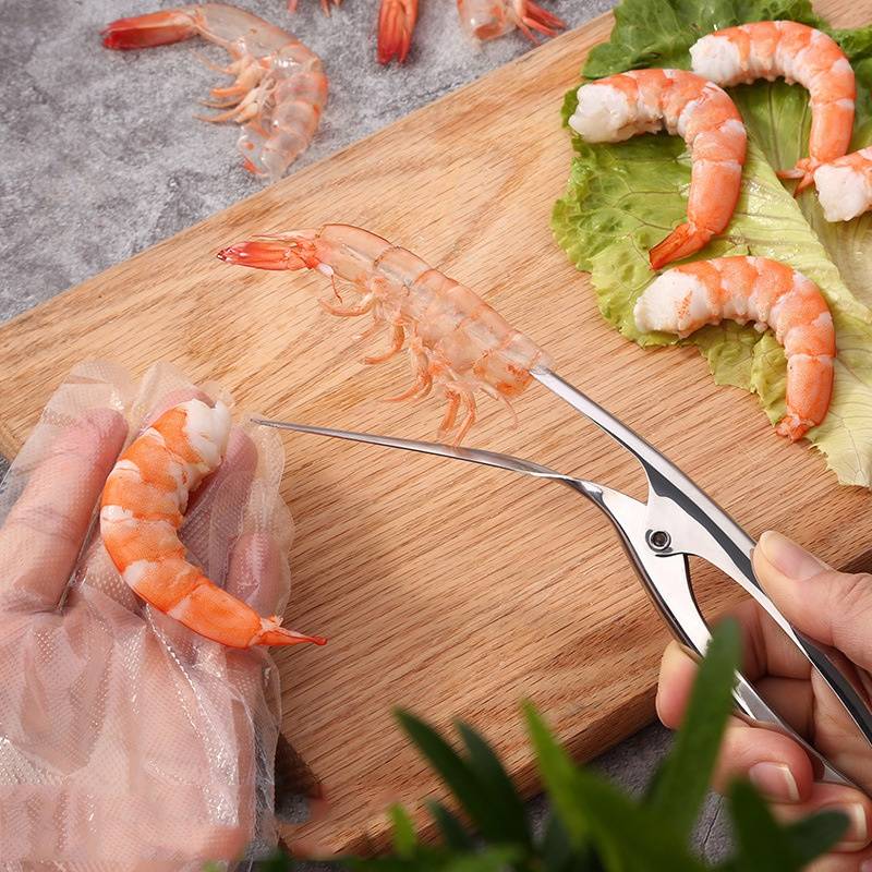 Éplucheur de crevettes en acier inoxydable