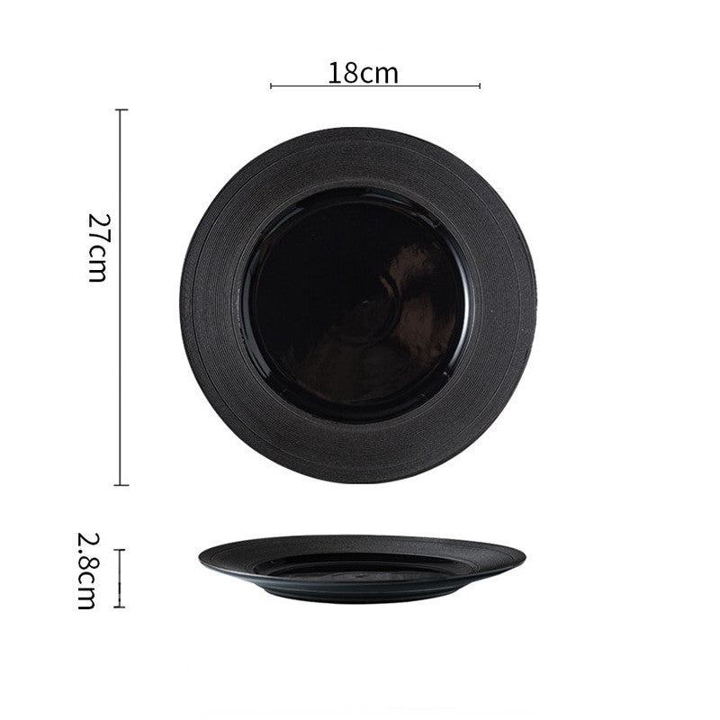 Assiette creuse noire 