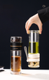Bouteille infuseur de thé en verre cristallin - UstensilesCulinaires