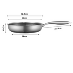 20-cm-Induktionsbratpfanne mit Gusseisenofenoption mit Deckel 