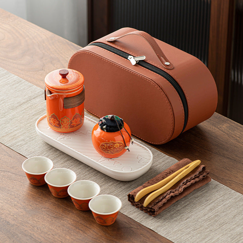 Coffret de service à thé nomade