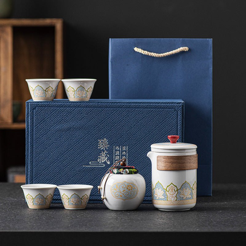 Coffret de service à thé nomade