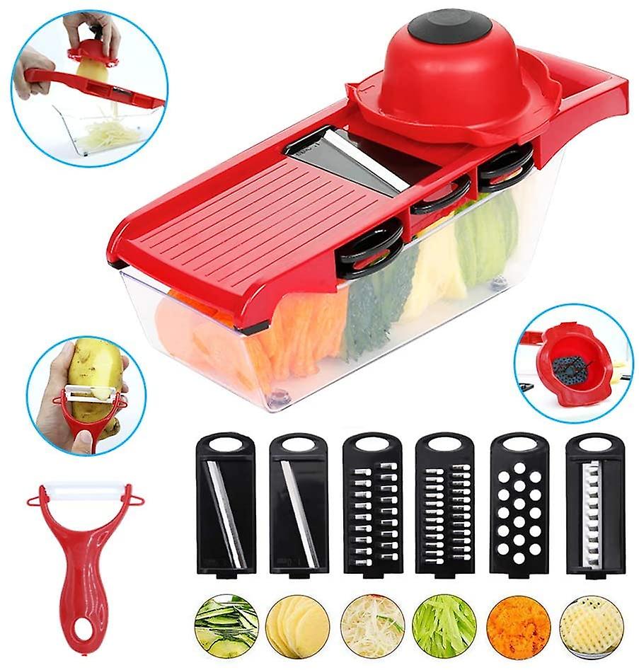 Mandoline de cuisine multifonctionnelle 6 en 1 - UstensilesCulinaires
