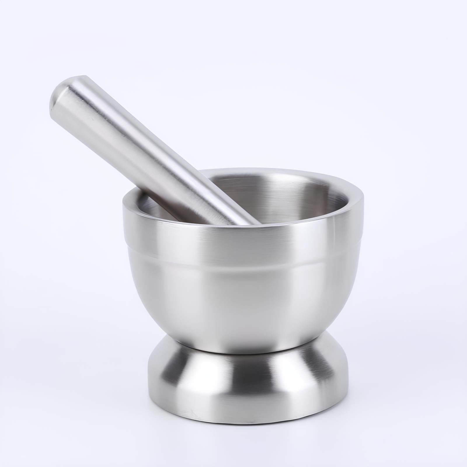 Mortier et pilon en acier inoxydable - UstensilesCulinaires
