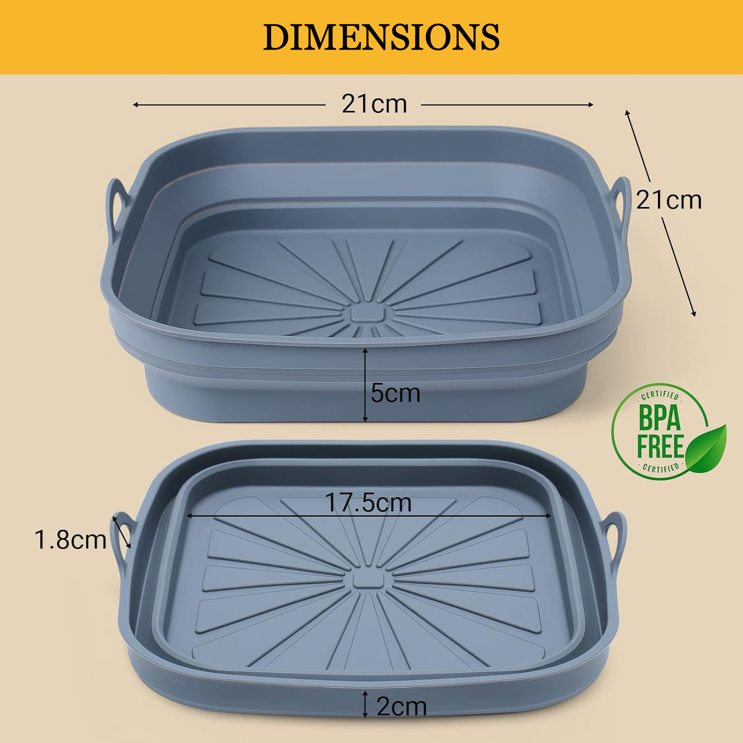 Moule en silicone rétractable pour airfryer