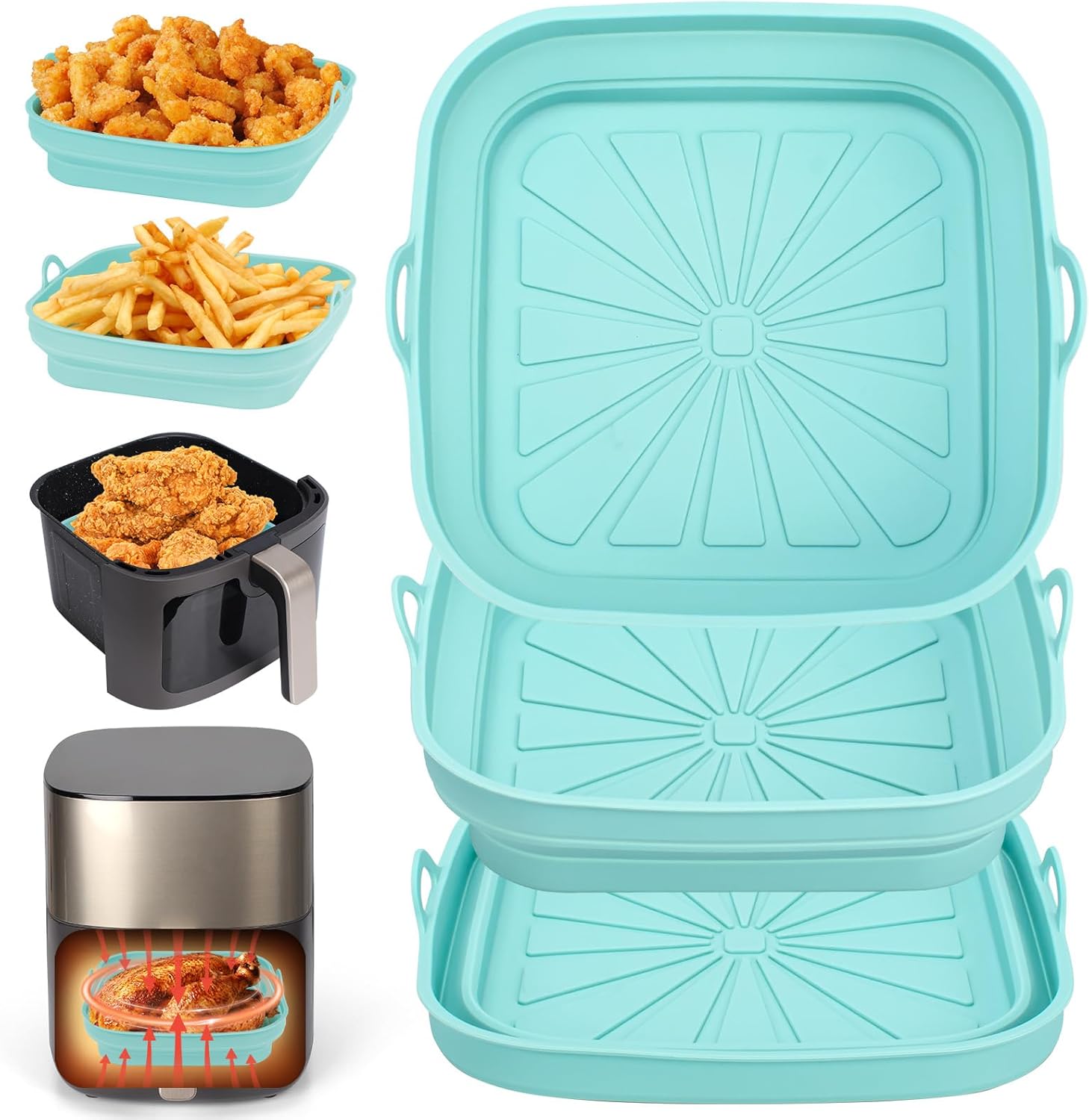 Moule en silicone rétractable pour airfryer