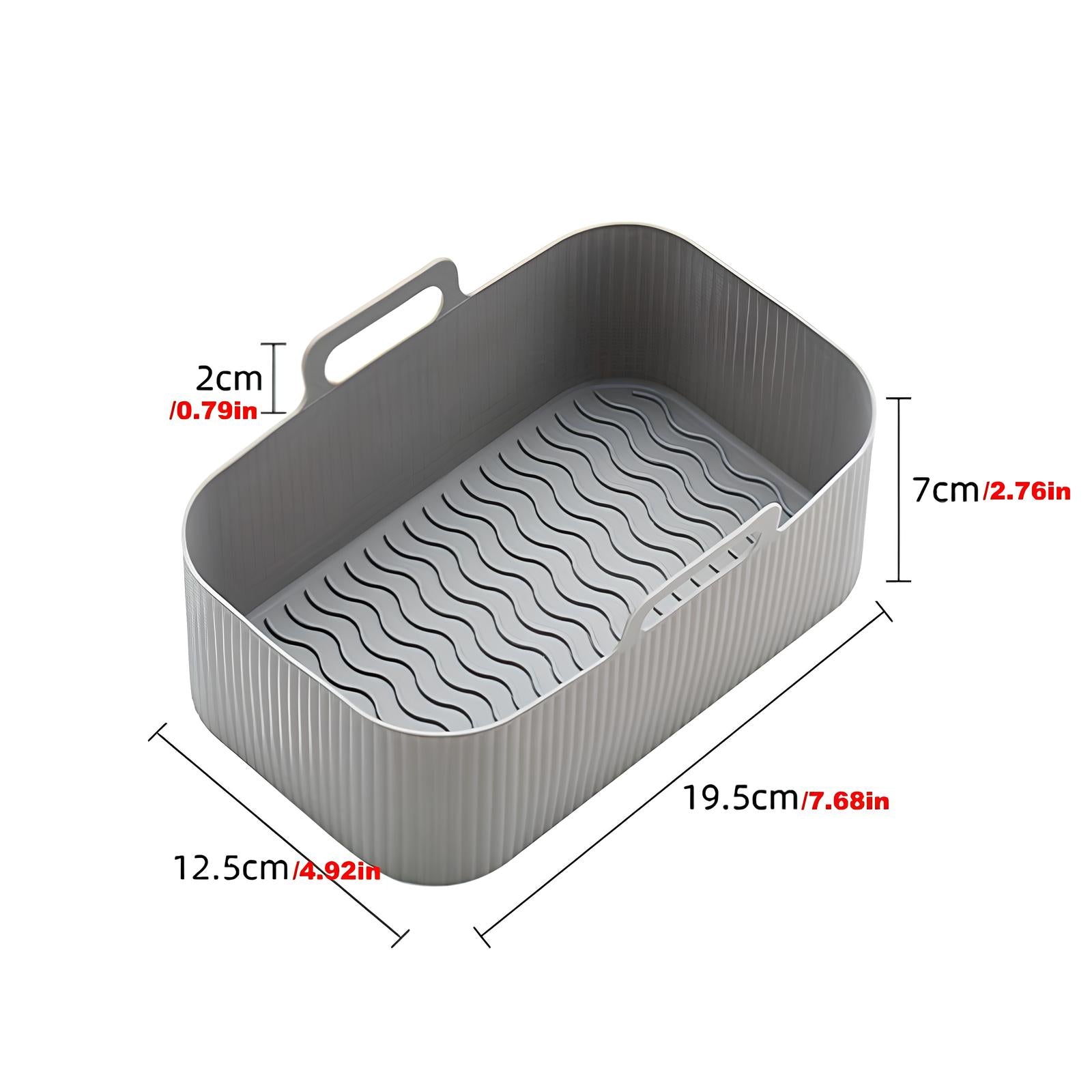 Moule rectangulaire en silicone pour friteuse à air - Airfryer - UstensilesCulinaires