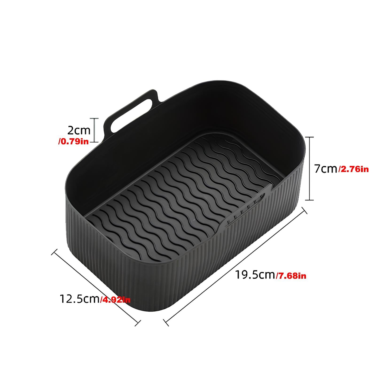 Moule rectangulaire en silicone pour friteuse à air - Airfryer - UstensilesCulinaires