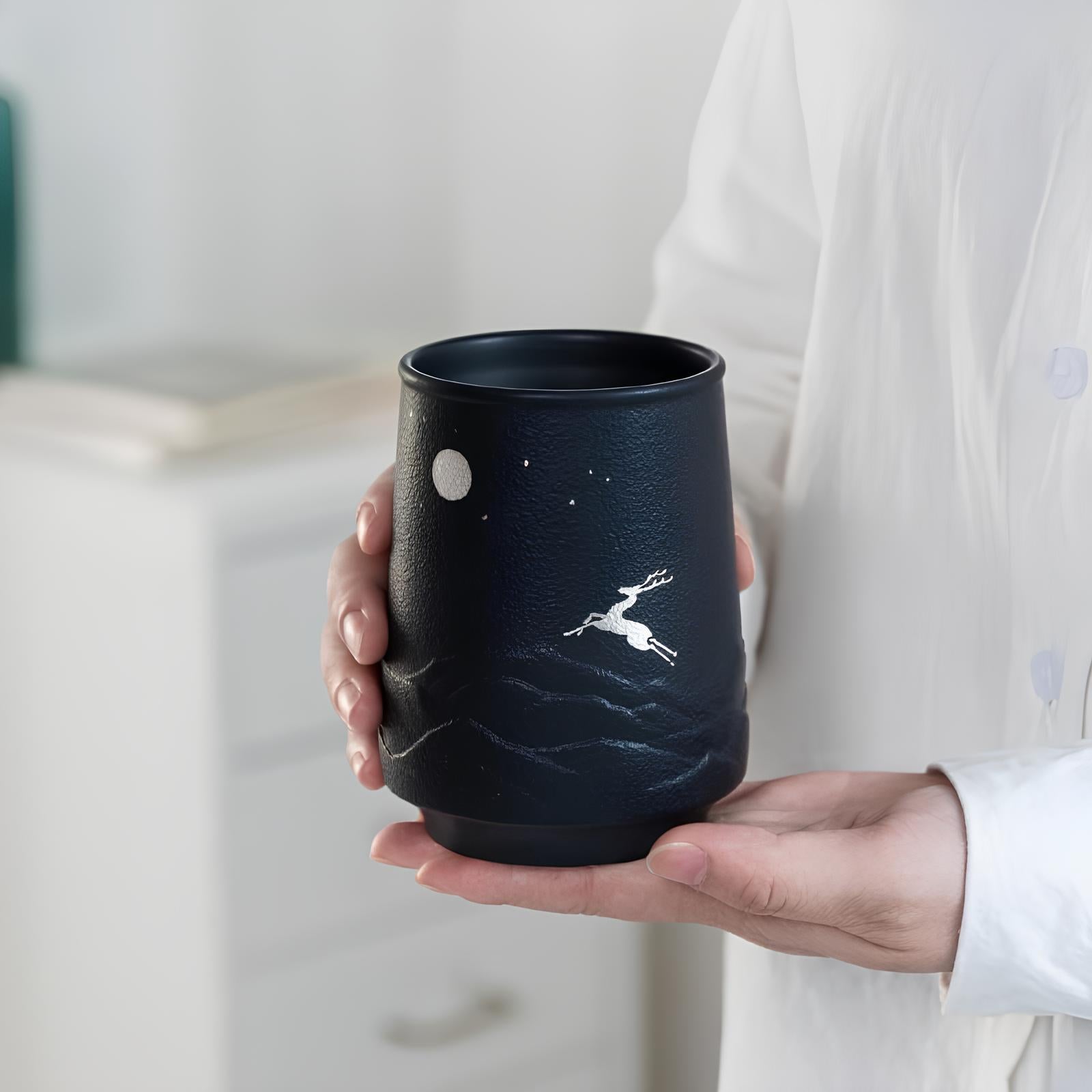 Mug en Céramique Noir - Magie Nocturne - UstensilesCulinaires