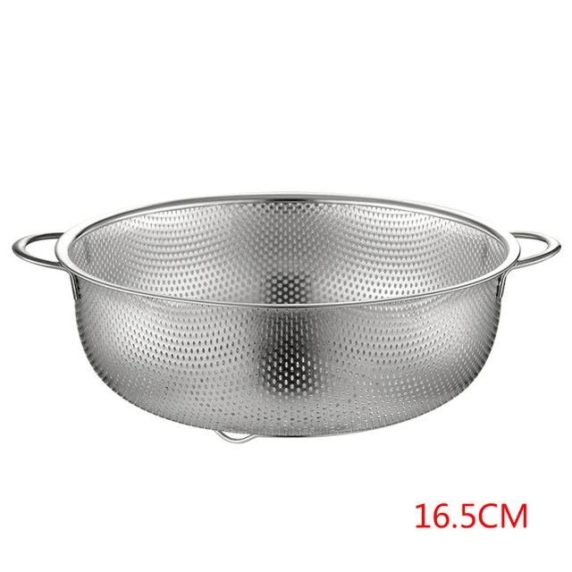 Large stainless steel colander
