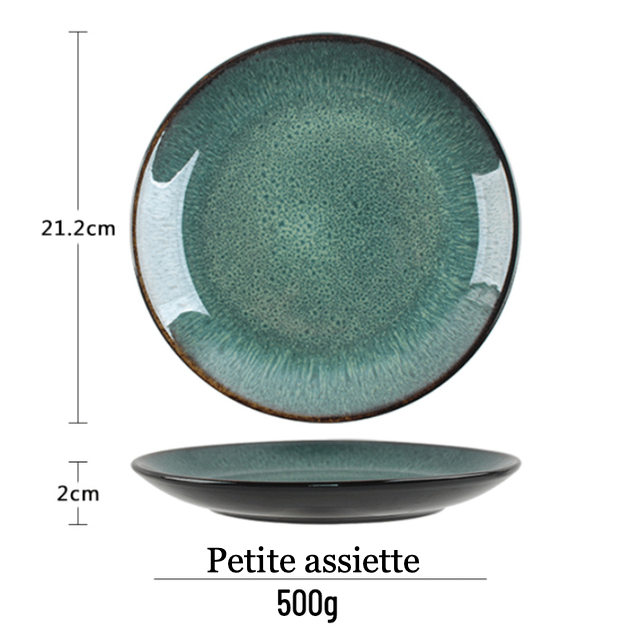 Assiette plate en céramique - Océane - UstensilesCulinaires