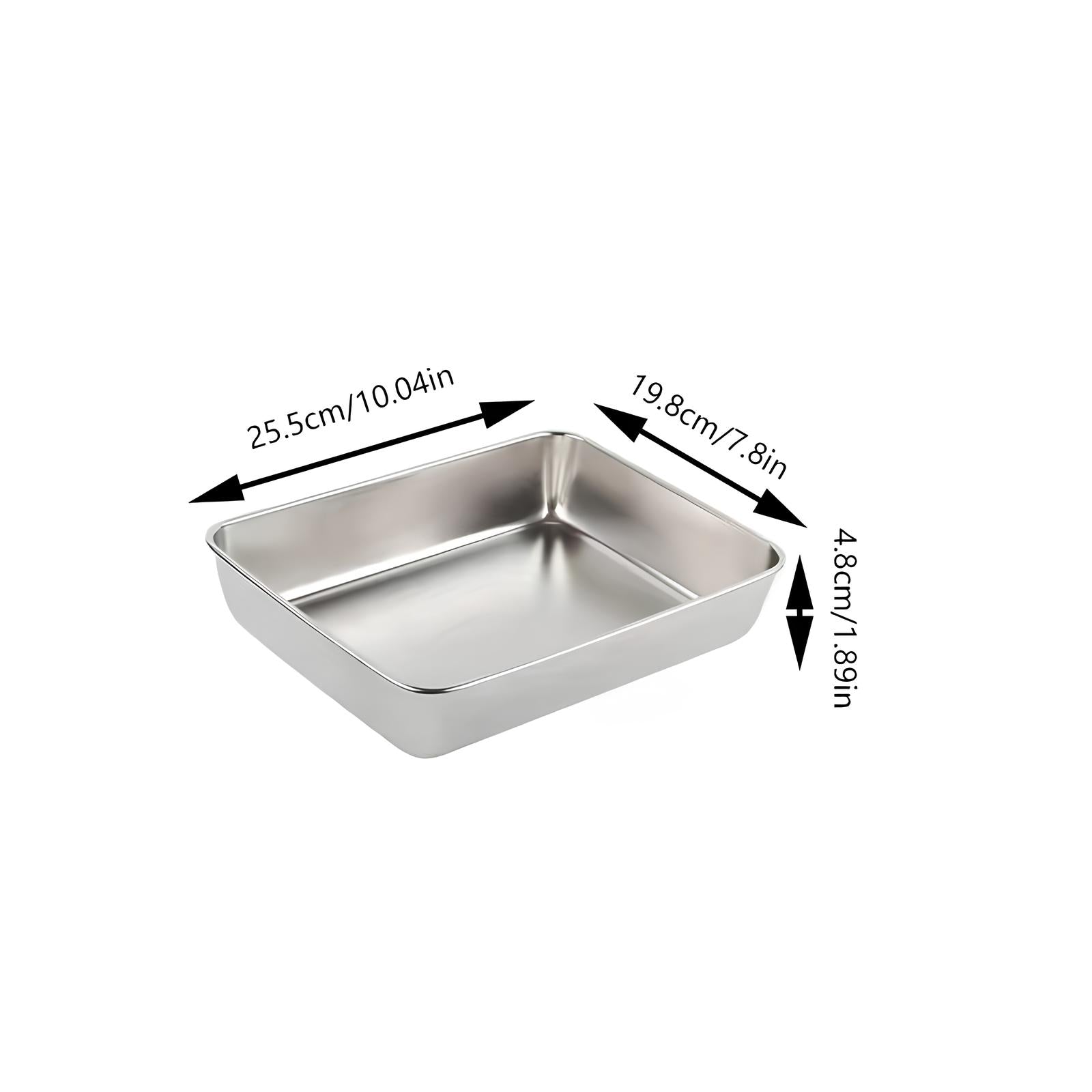 Plat à Four en Acier Inoxydable chrome - UstensilesCulinaires