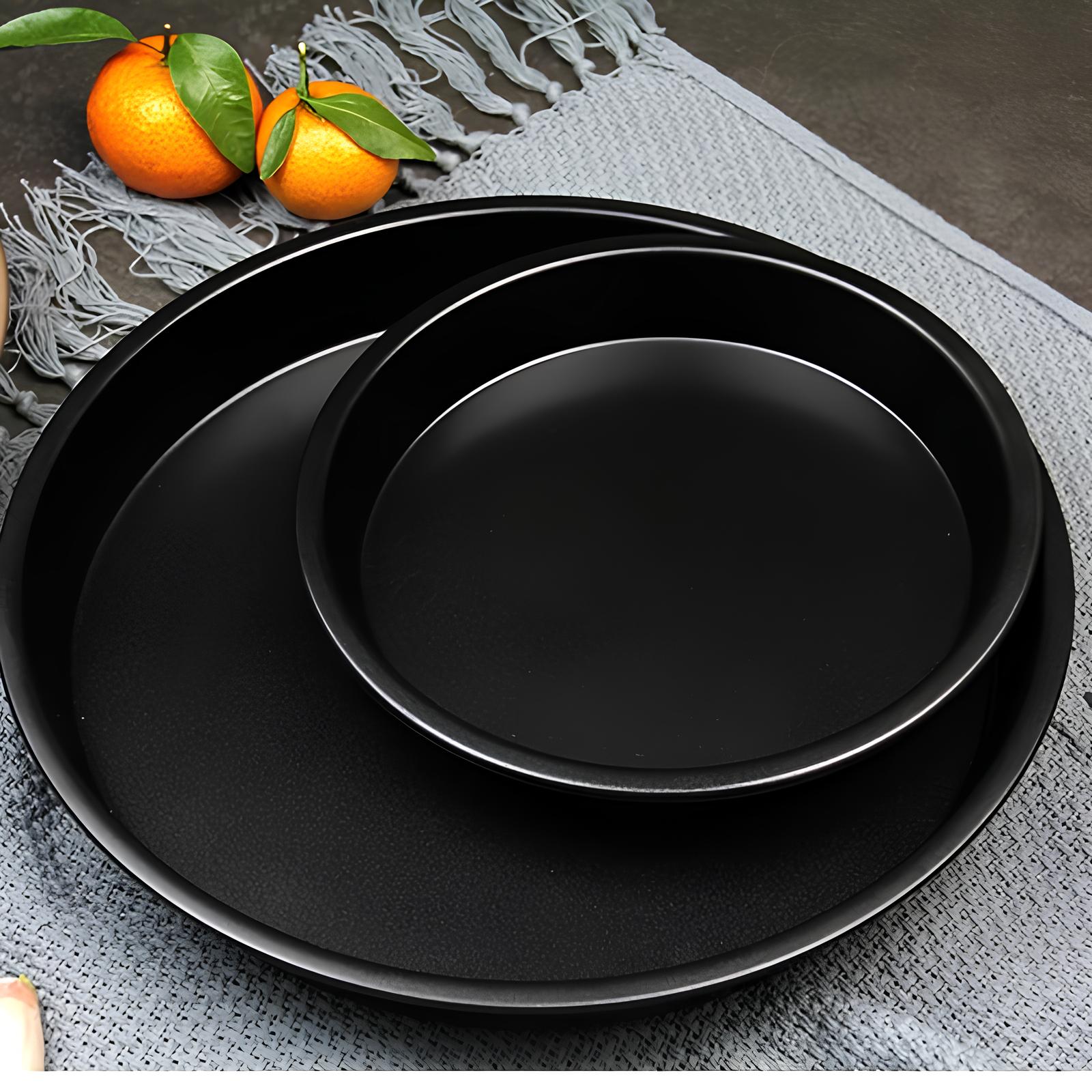 Plat à Four Rond en Acier Inoxydable - UstensilesCulinaires