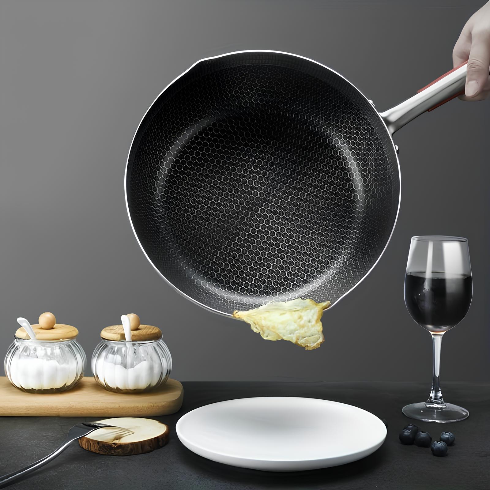 Sauteuse En Nid D'abeille Avec Couvercle - UstensilesCulinaires