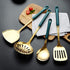 Set d'ustensiles de cuisine 7 pièces émeraulde