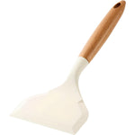 Spatule large en silicone et manche en bois - UstensilesCulinaires