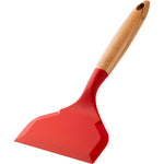 Spatule large en silicone et manche en bois - UstensilesCulinaires