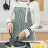 Striped cotton and linen kitchen apron