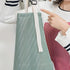 Striped cotton and linen kitchen apron