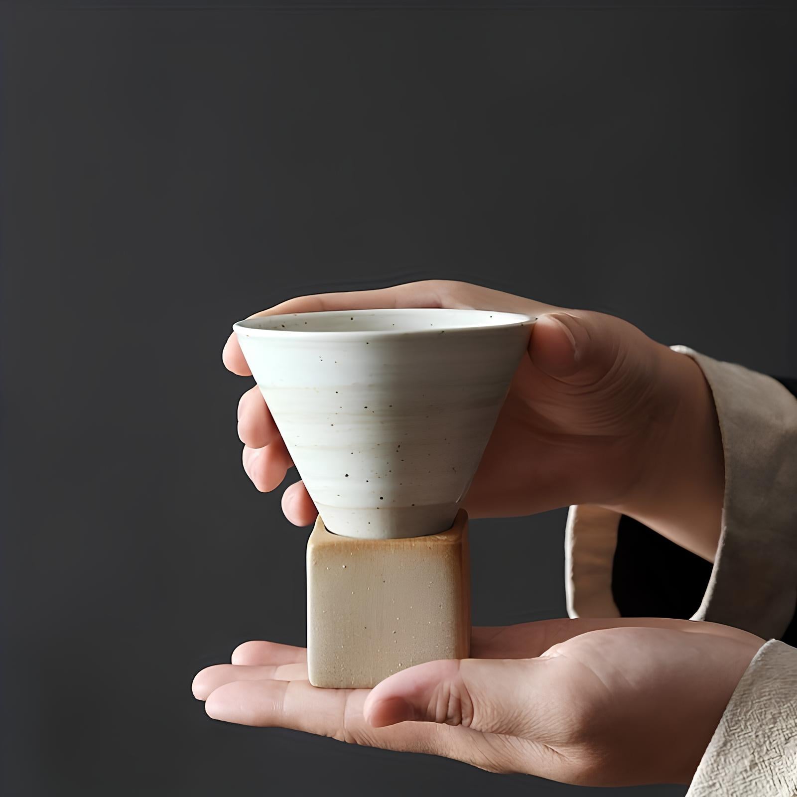 Tasse Artisanale Conique en Céramique - UstensilesCulinaires