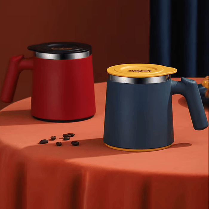 Tasse à café en inox avec couvercle hermétique