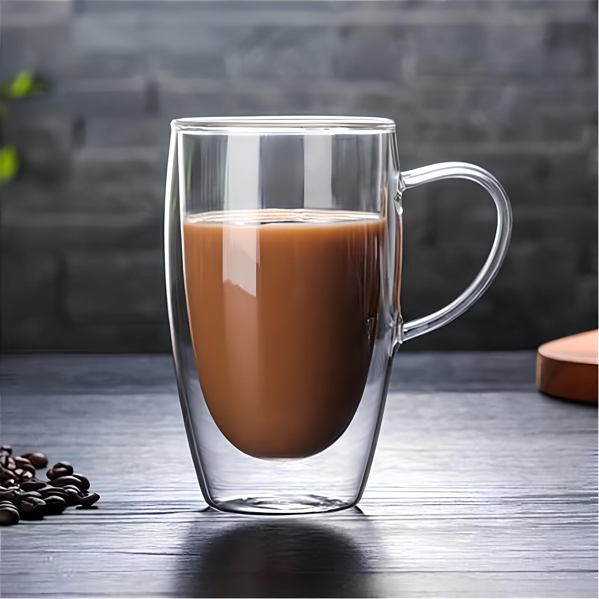 Tasse en Verre Borosilicaté Double Paroi - UstensilesCulinaires