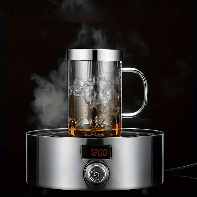 Tasse à thé en verre borosilicate avec infuseur