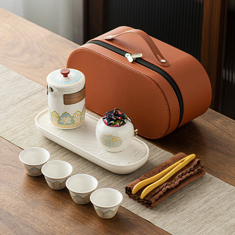 Coffret de service à thé nomade
