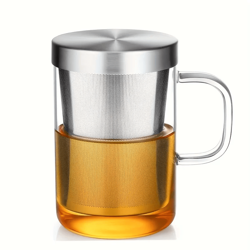 Tasse à thé en verre borosilicate avec infuseur