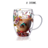 Tasse transparente fleur | Ustensiles Culinaires