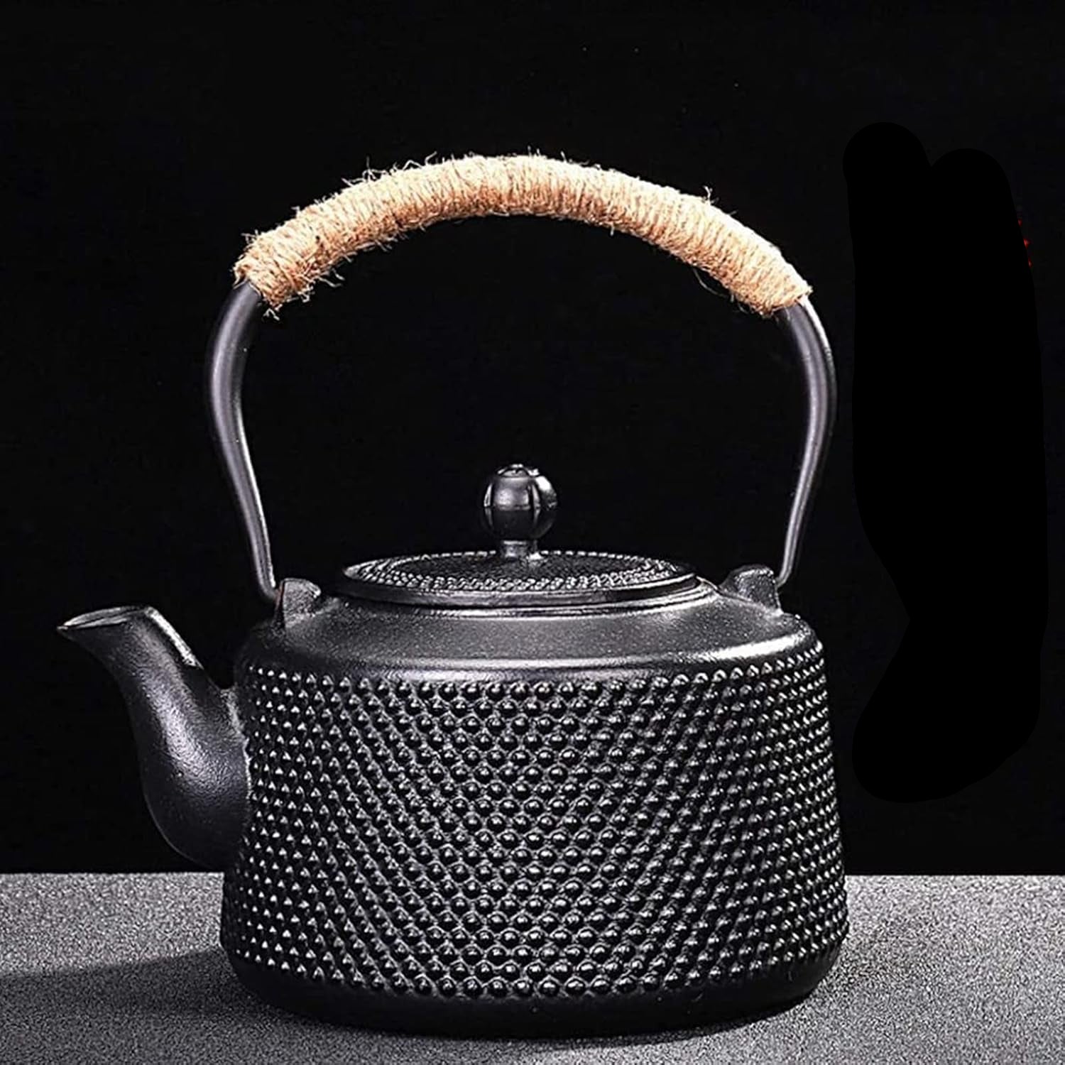 Théière japonaise en fonte noire 850ml - Art du thé