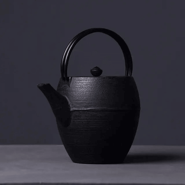 Théière japonaise en fonte noire 1,1L - Design moderne