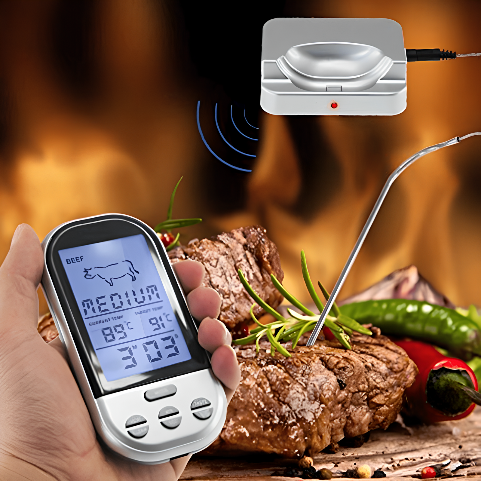 Thermomètre de cuisine sans fil haute performance - UstensilesCulinaires