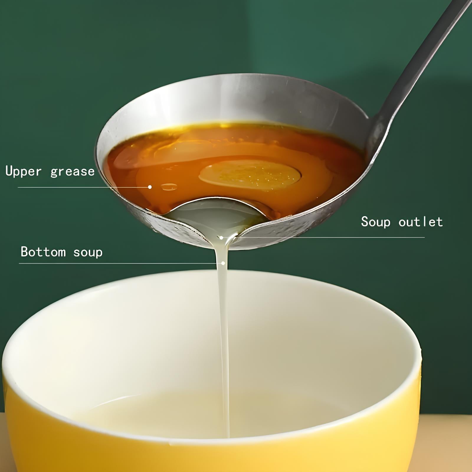 Louche avec séparateur d'aliments solides et liquides - UstensilesCulinaires