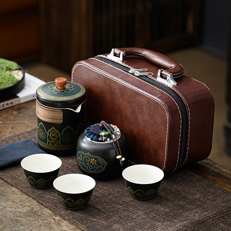 Coffret de service à thé nomade
