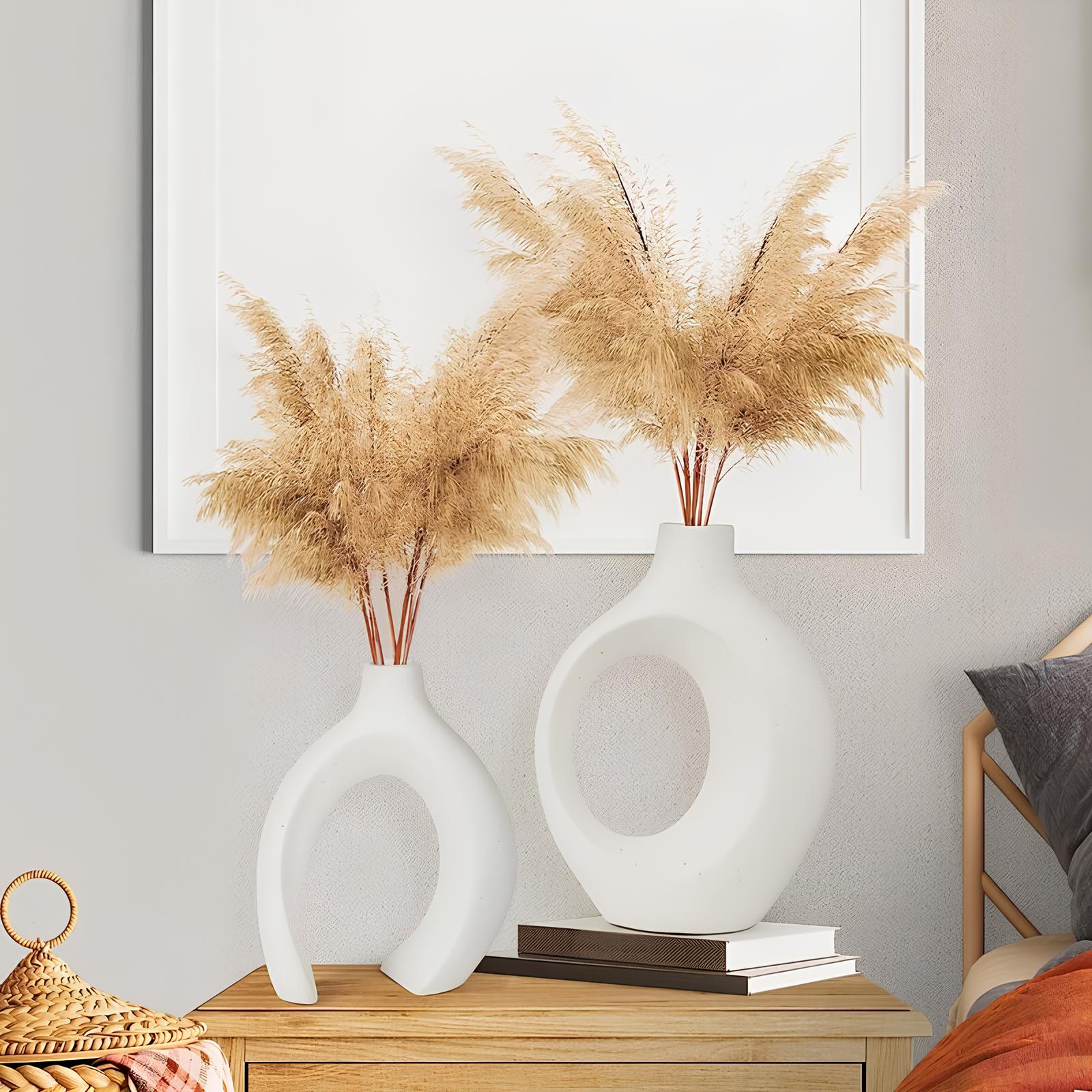 Ensemble de deux vases entrelacés - Harmonie décorative - UstensilesCulinaires
