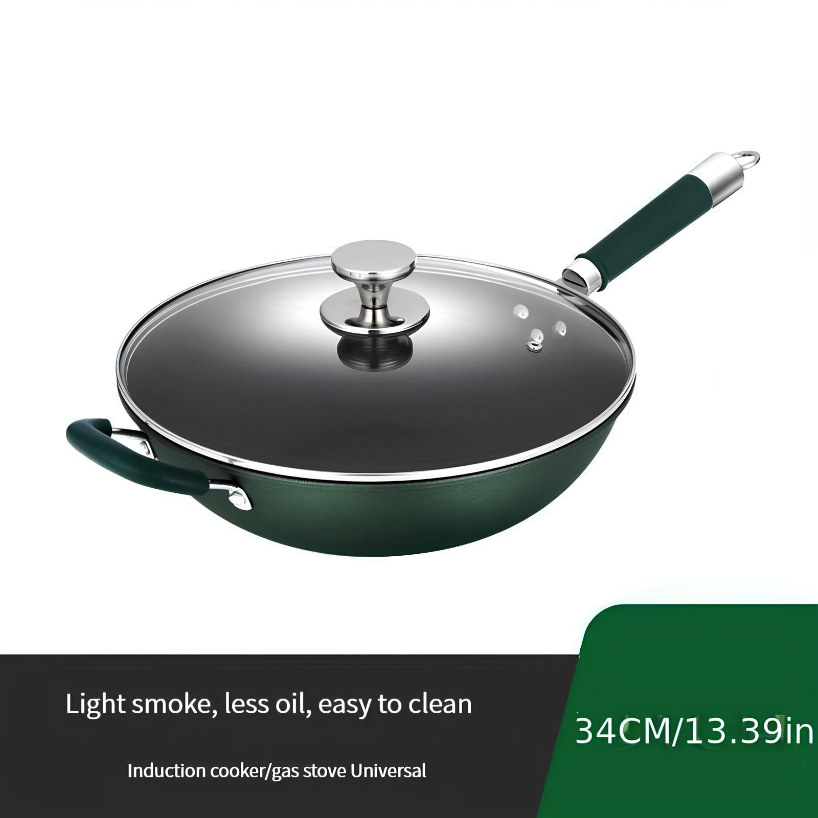 Wok en Fonte Vert - UstensilesCulinaires