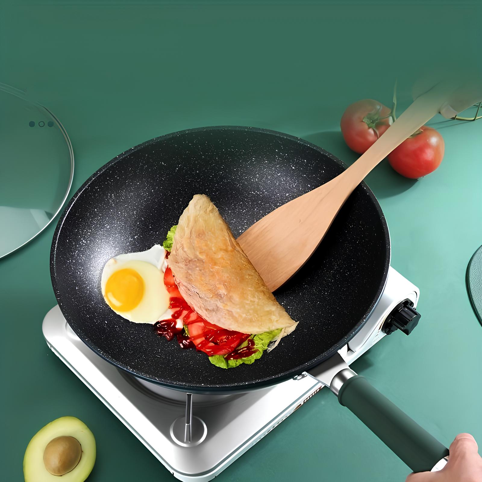 Wok en Fonte Vert - UstensilesCulinaires