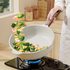 Wok antiadhésif en pierre avec manche en bois