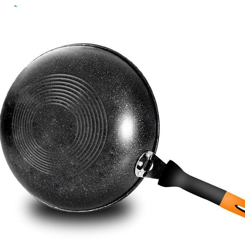Wok en acier inoxydable avec revêtement antiadhésif - UstensilesCulinaires