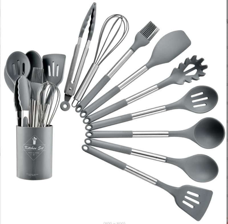 Set d'ustensiles de cuisine en silicone 13 pièces - UstensilesCulinaires
