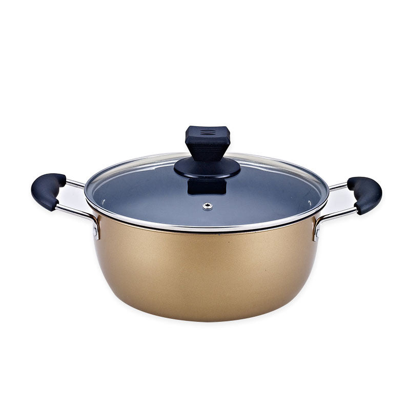 Batterie de cuisine antiadhésive 3 pièces champagne - UstensilesCulinaires