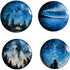 Assiette poterie artisanale | Assiette plate nocturnes | Ustensiles Culinaires 