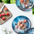 Assiette poterie artisanale | Assiette plate nocturnes | Ustensiles Culinaires 