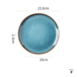 Assiette bleu turquoise | Assiette plate  | Ustensiles Culinaires 