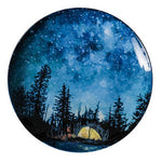 Assiette poterie artisanale | Assiette plate nocturnes | Ustensiles Culinaires 