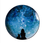 Assiette poterie artisanale | Assiette plate nocturnes | Ustensiles Culinaires 
