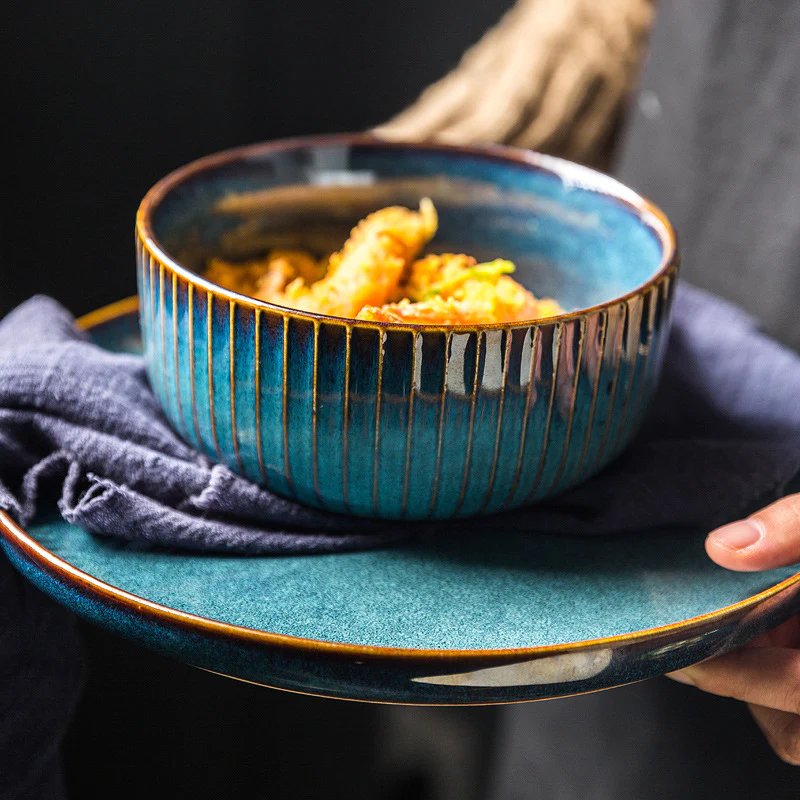 Assiette bleu turquoise | Assiette plate  | Ustensiles Culinaires 