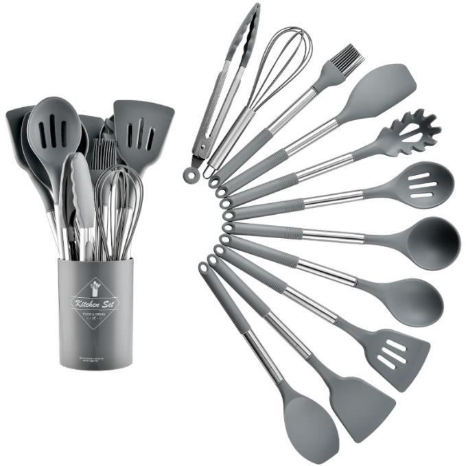 Set d'ustensiles de cuisine en silicone 13 pièces - UstensilesCulinaires