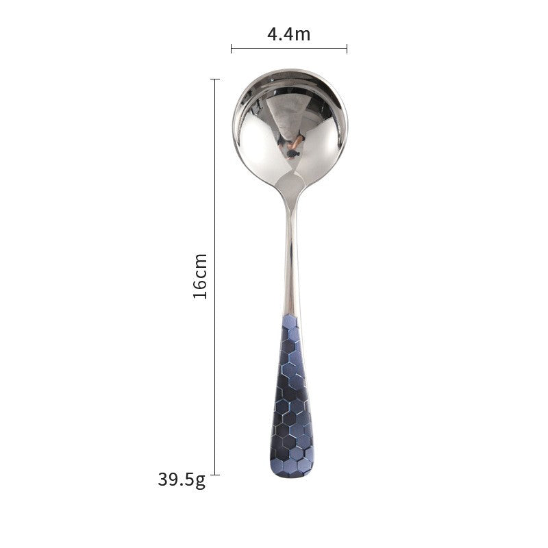 Cuillères à café mosaïques en acier inoxydable - UstensilesCulinaires